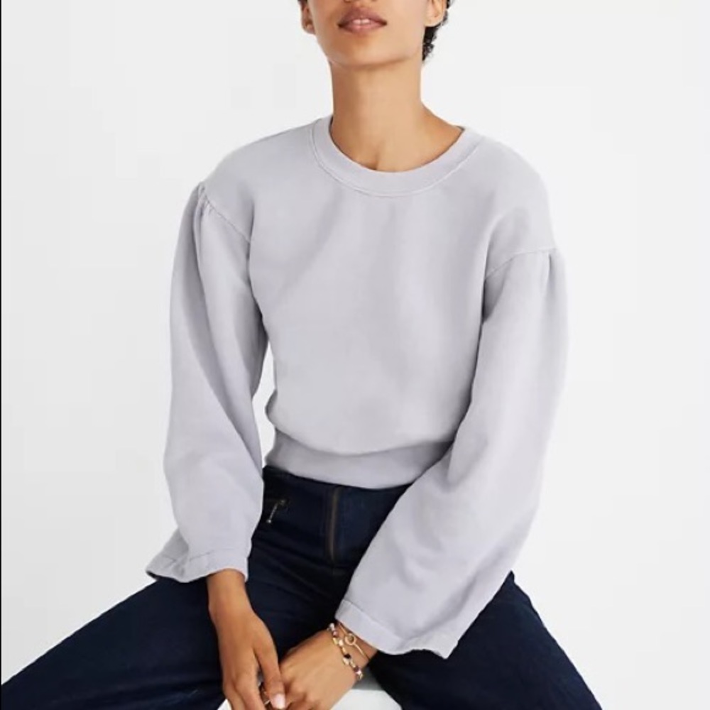 MADEWELL purple sweatshirt with wide sleeves - size medium